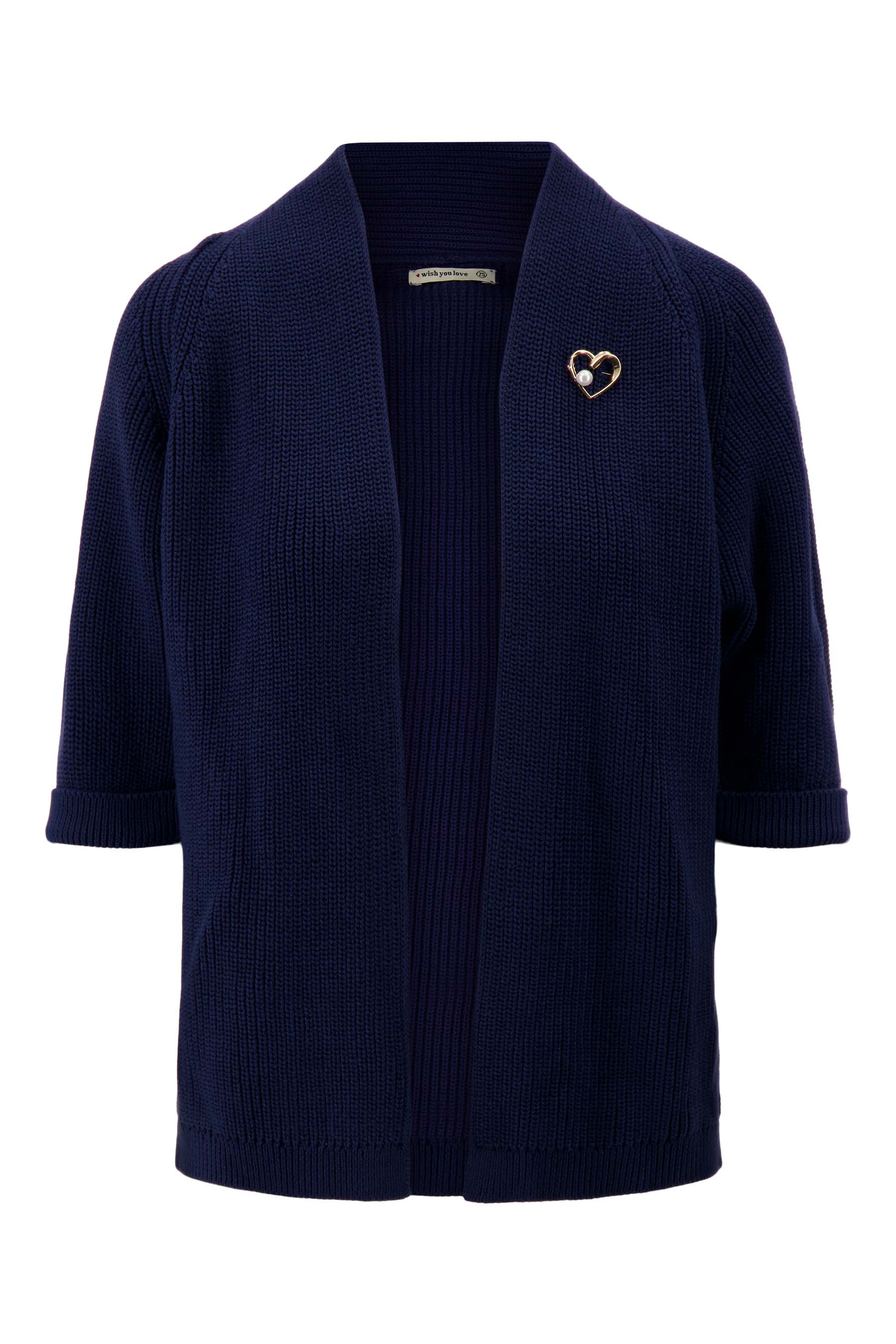 vest met vleermuis mouwen met hart broche