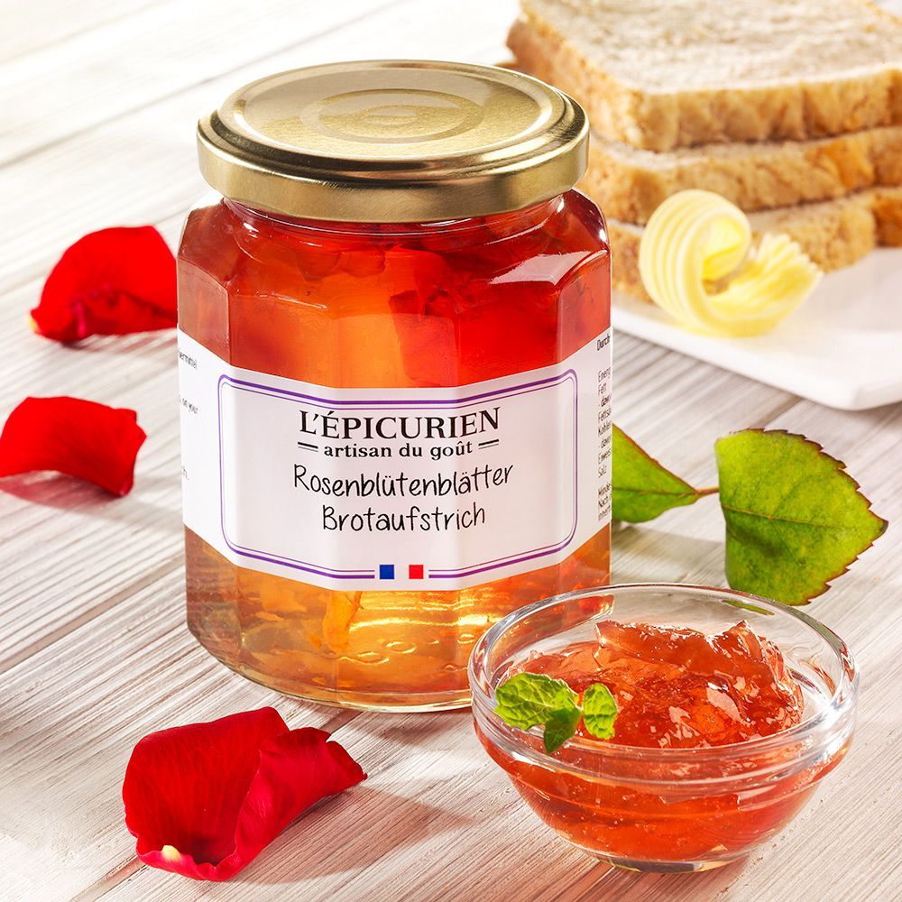 L'Épicurien Brotaufstrich Rosenblütenblätter