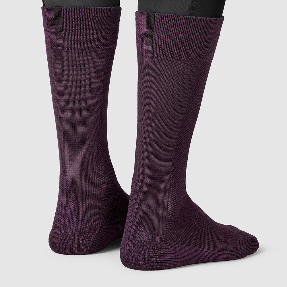 GripGrab Winter Merino High Strømper Mørkerød