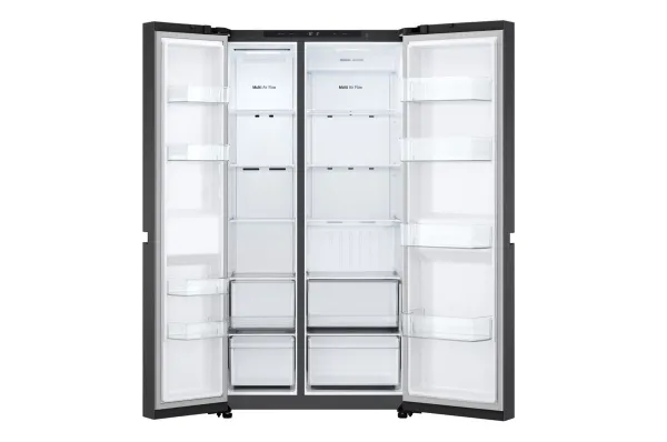 LG GSBC40EPPE - Køleskab/fryser - side-by-side - bredde: 91.3 cm - dybde: 73.5 cm - højde: 179 cm - 664 liter - Klasse E - sort