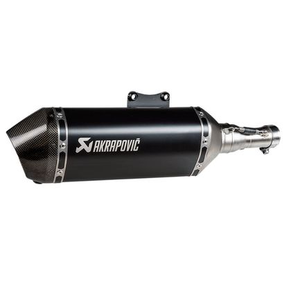 Silencieux Akrapovic Inox noir embout carbone - Noir