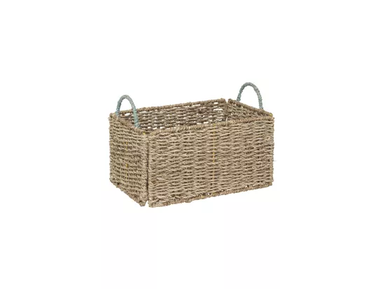 Lot de 3 Caisses de rangement Cagette en Fer et Roseau