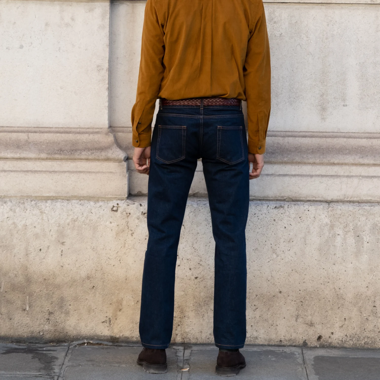 Indigo selvedge jeans in organic cotton