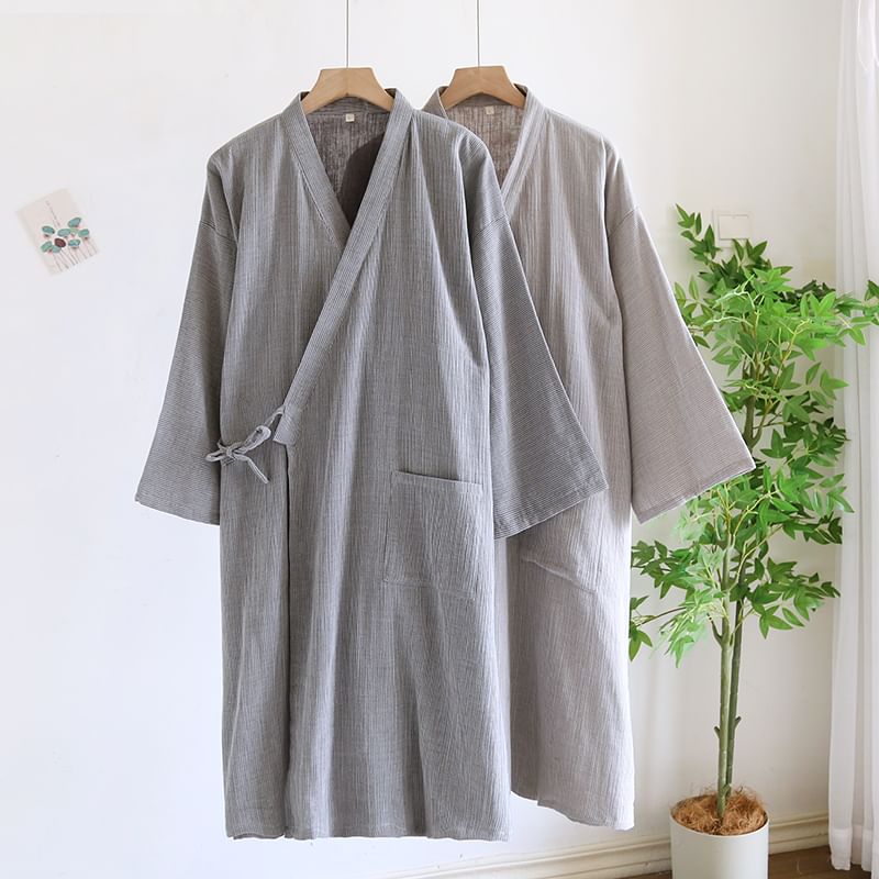 Finlies - V-hals gestreepte kimono met sashed