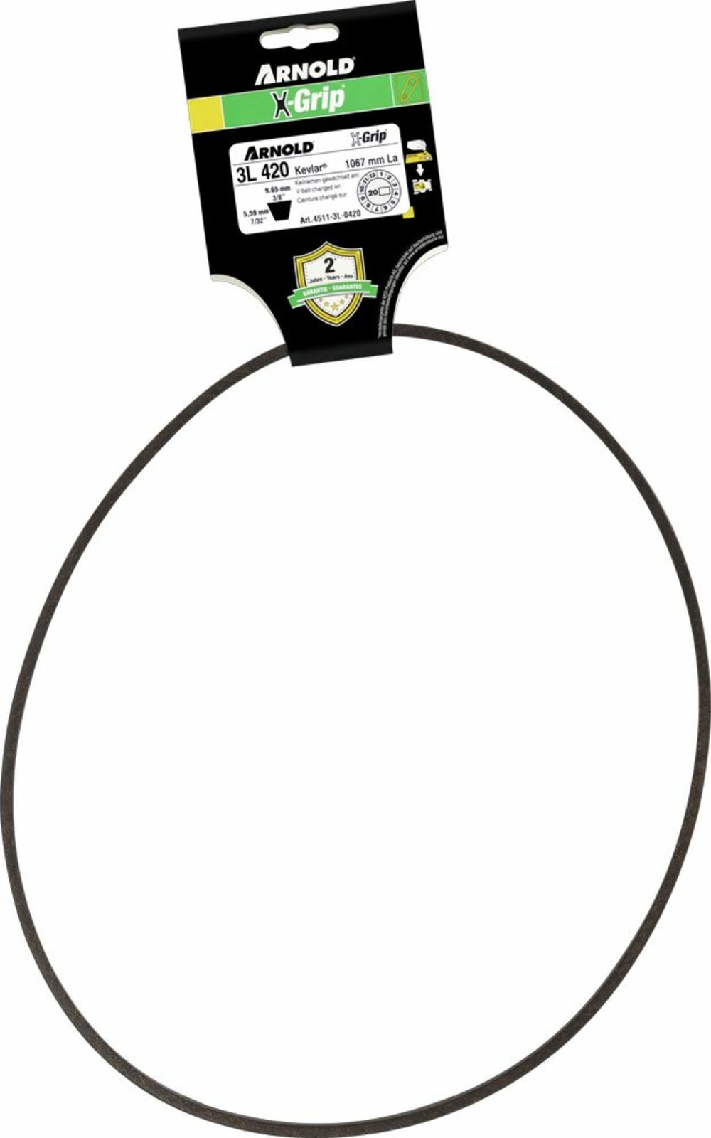Courroie trapézoïdale x-grip v de type 3l420