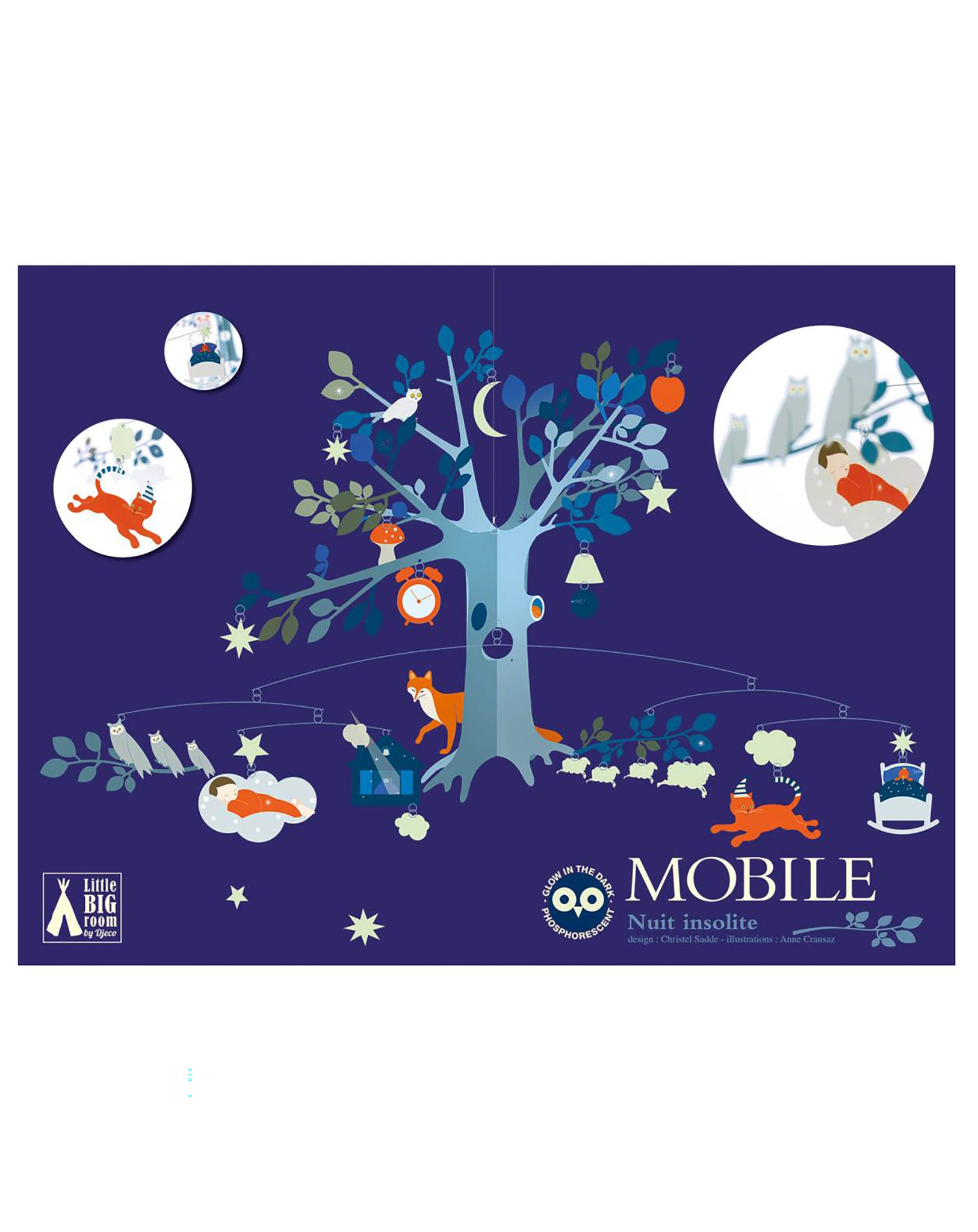 Mobile GUTE NACHT in blau