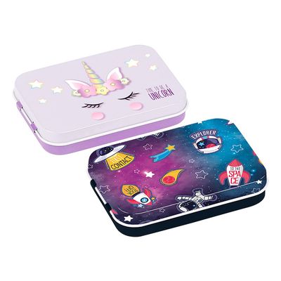 Viquel - Boite à bons points en métal - Licorne et Espace