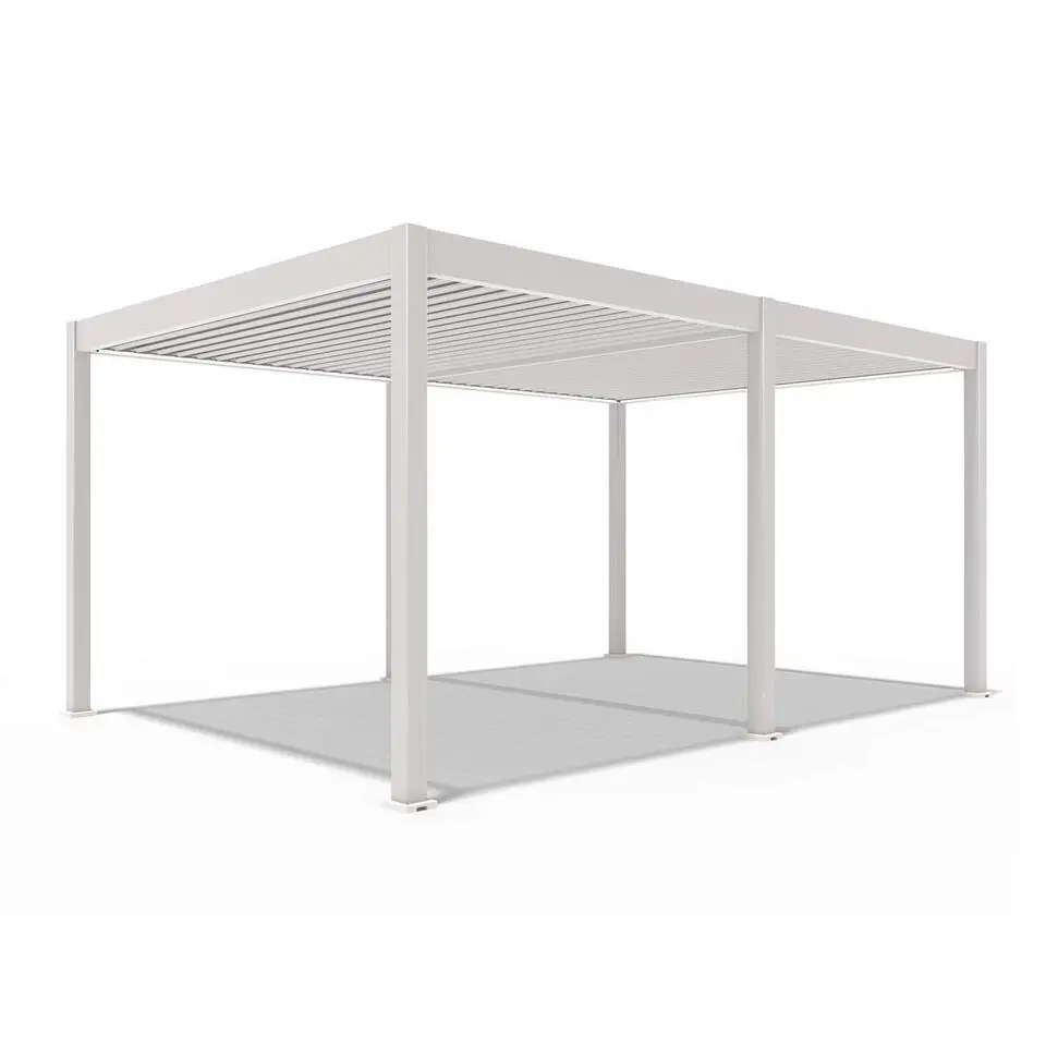 Orion Deluxe overkapping elektrisch met LED 360 x 530 cm lichtgrijs