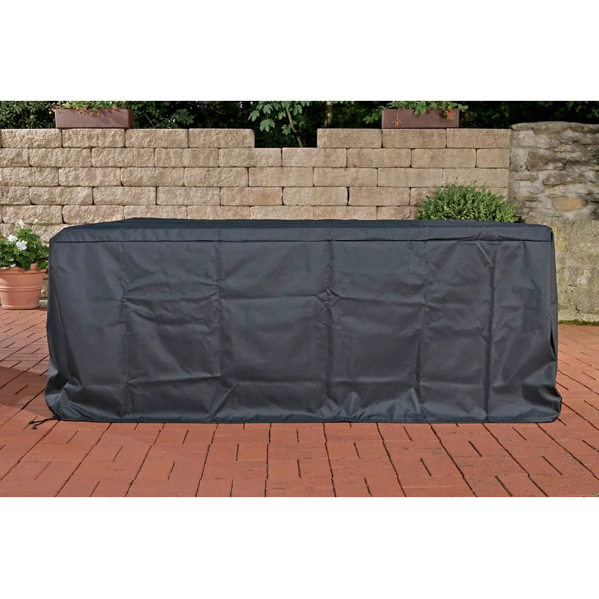 decoshop26 Housse Mobilier de Jardin Noir