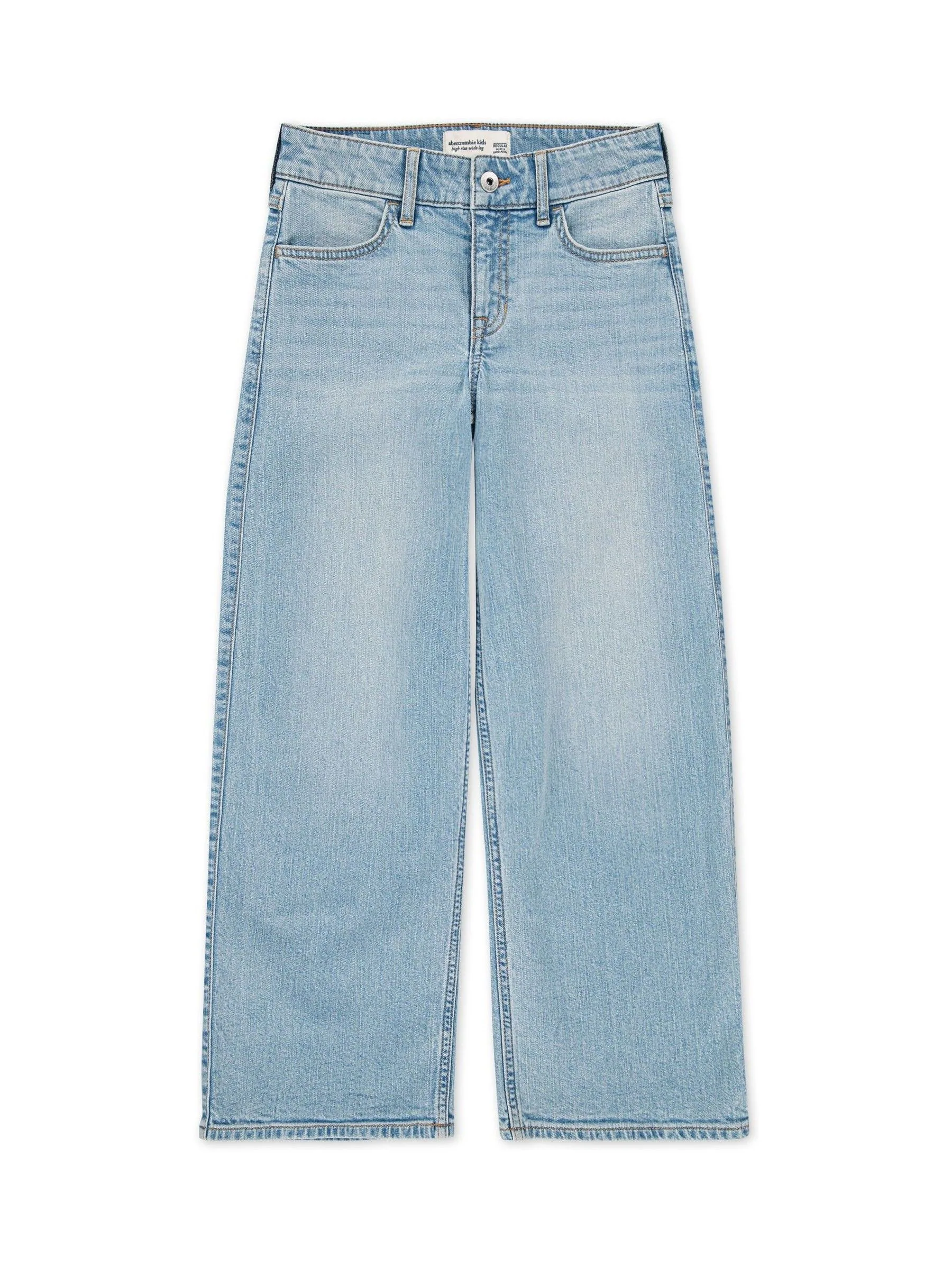 Blauw - Abercrombie & Fitch High Rise Wide Leg Jeans