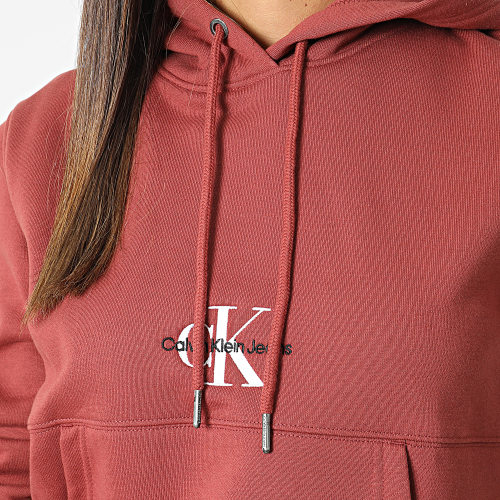 Sweat Capuche Femme Monologo 8983 Rouge Brique