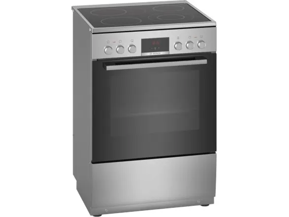 Bosch Serie | 4 HKR39A250U - Komfur - fritstående - bredde: 60 cm - dybde: 60 cm - højde: 90 cm - med selv-rengøring - rustfrit stål