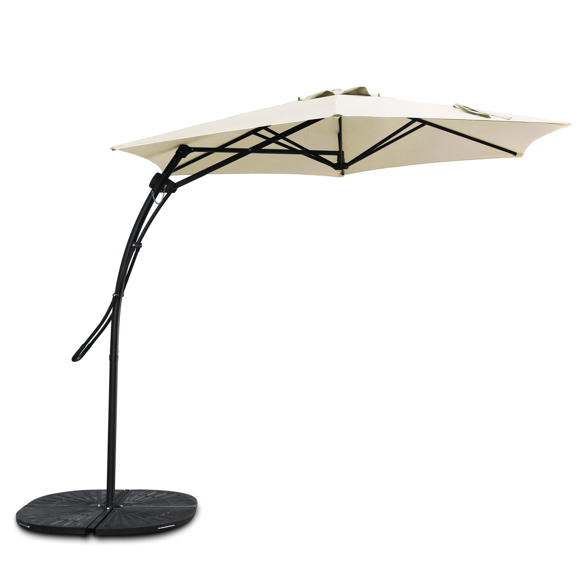 Sonnenschirm 'Desmann' beige, Ø 270 cm, H 190-220 cm günstig bestellen