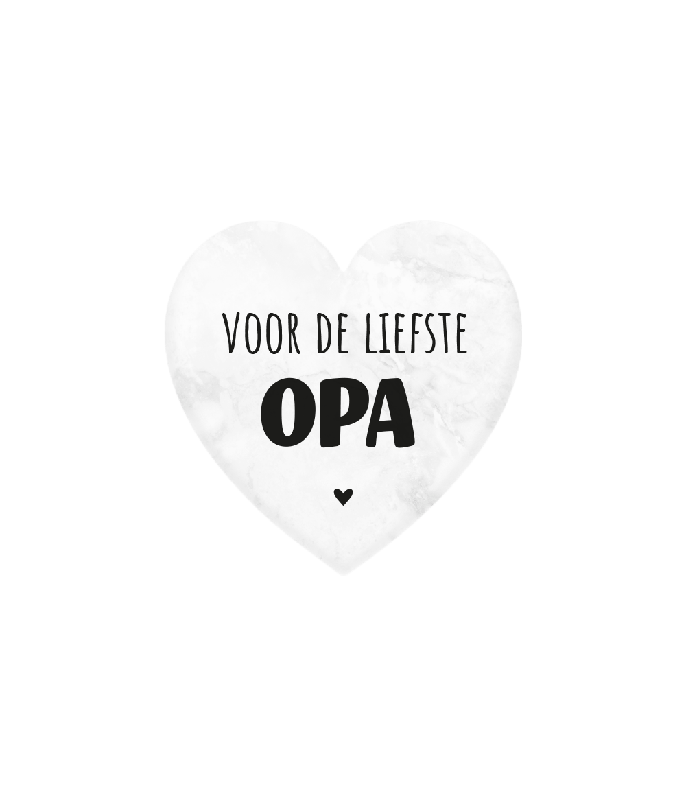 Liefste Opa Marmer Hartje 5cm