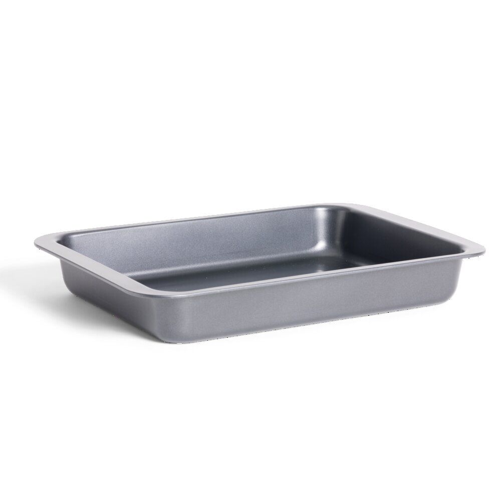 Plat à four métal noir 42x42xH6cm