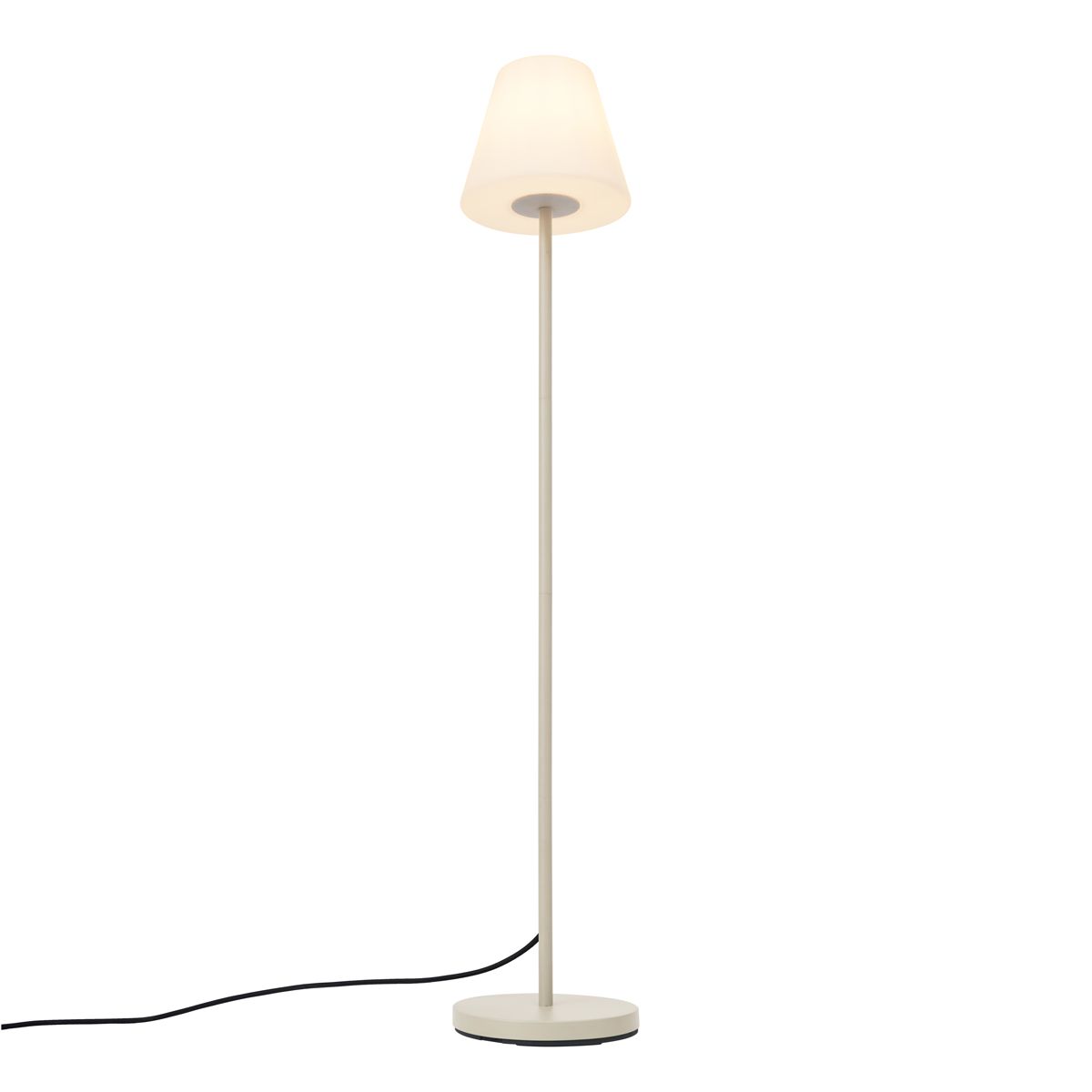 Buiten vloerlamp beige met witte kap IP65 - Virginia