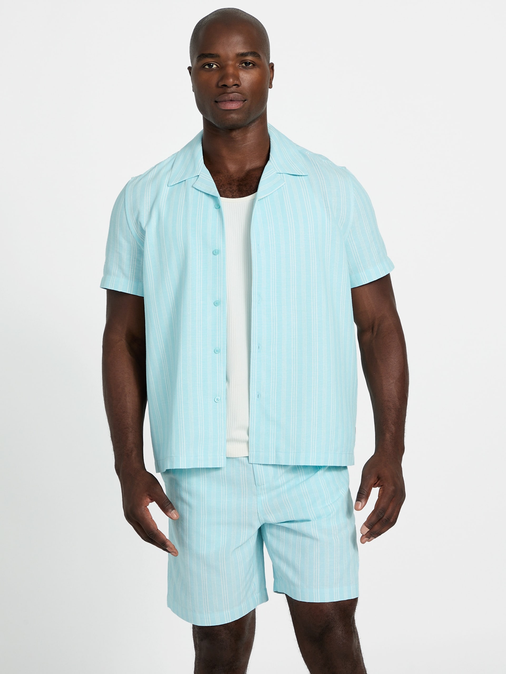 Camisa de mistura de linho
