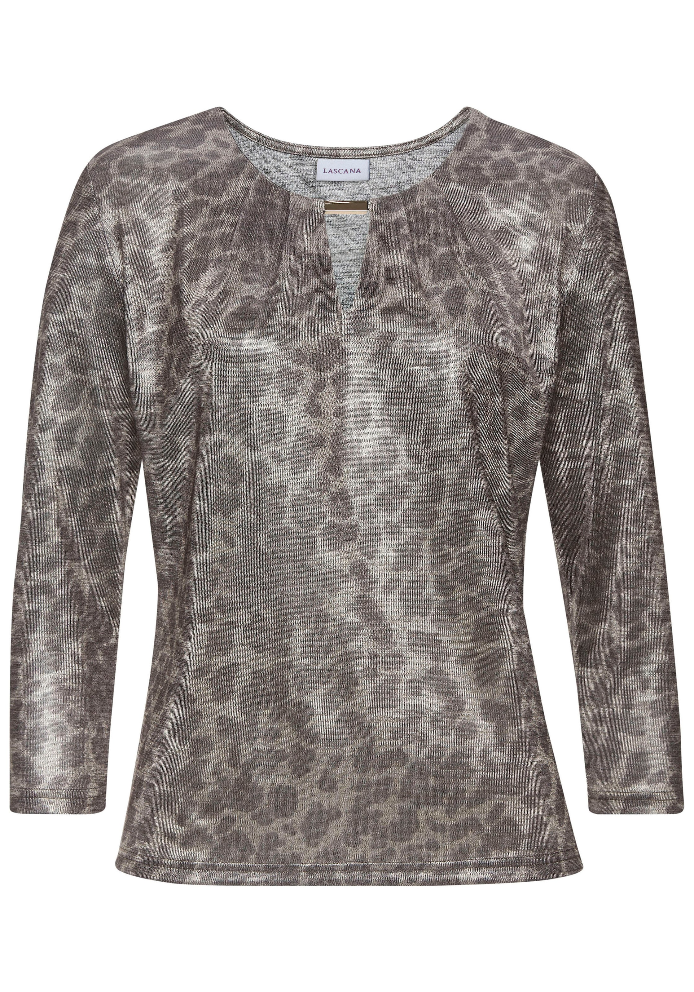 LASCANA 3/4-Arm-Shirt , mit Animaldruck, Jerseyshirt, modisch