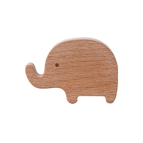 (4er Set) Holz Garderobe Wandhaken Kinder Kleiderhaken - Safari Tiere