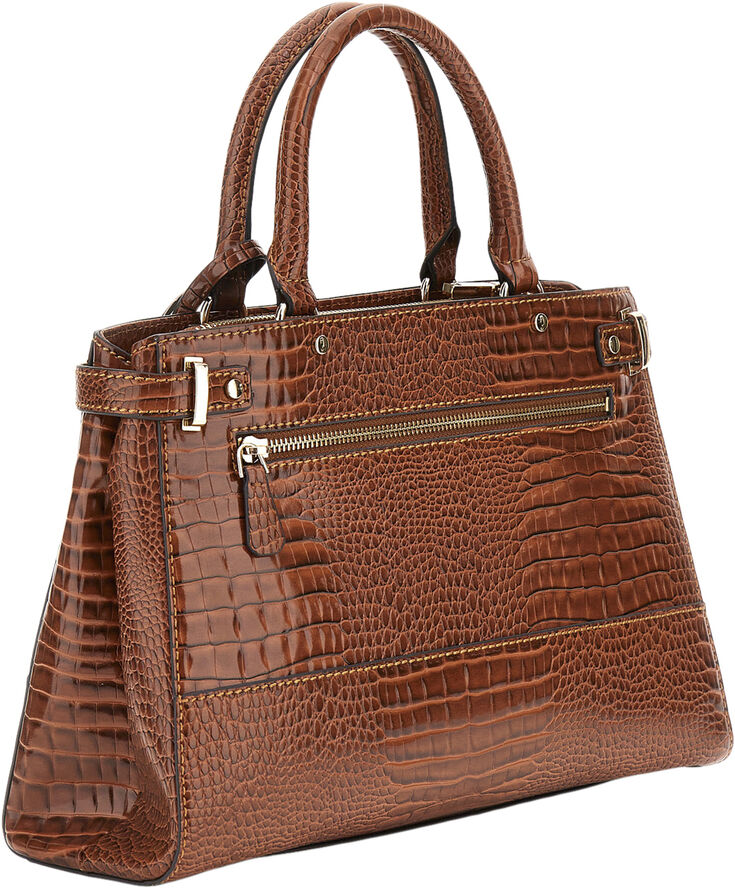 GUESS SILVYE LUXURY SATCHEL Cognac