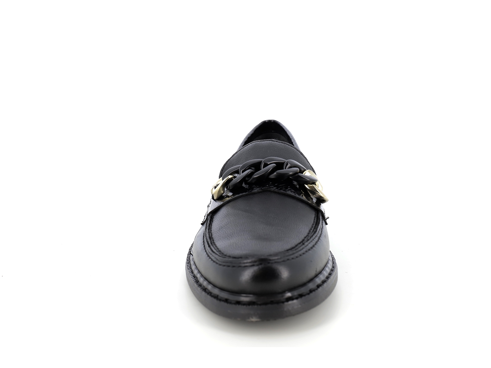 Rieker-50664 Cuir Noir Or