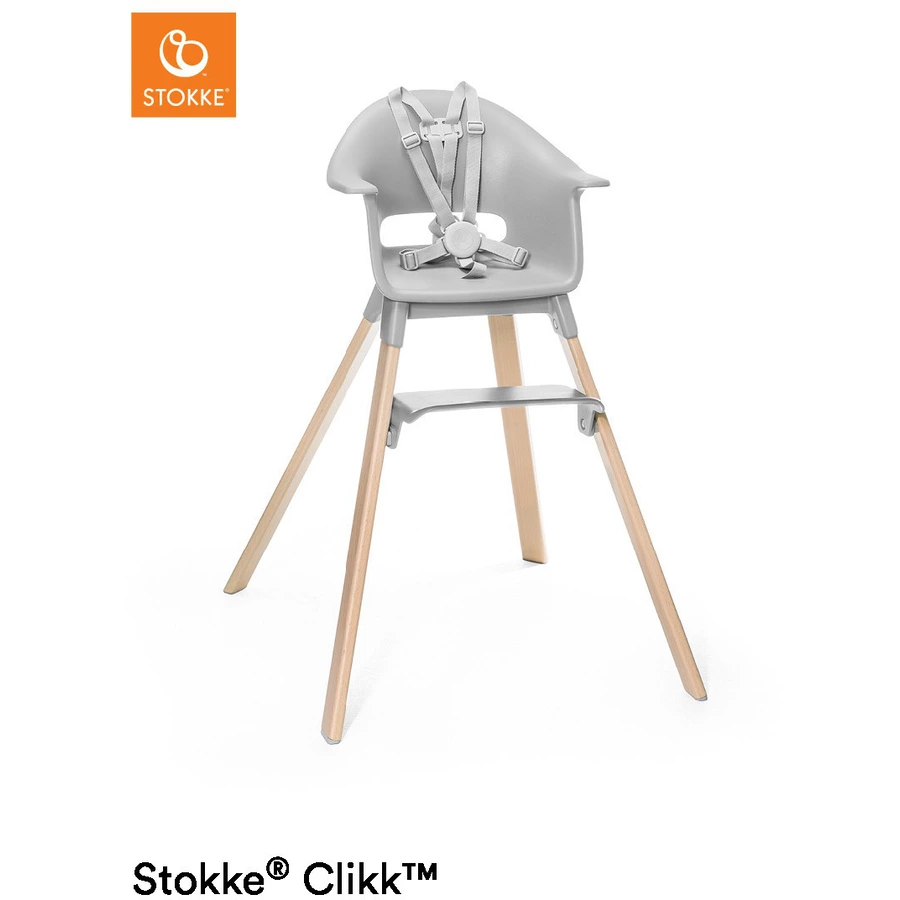 STOKKE® CLIKK™ Hochstuhl Cloud Grey + gratis Chair Travel Bag