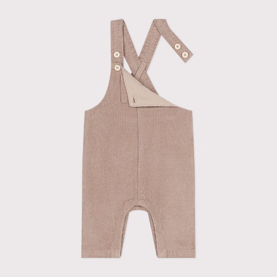 Salopette longue en velours   Huître        de               Petit Bateau