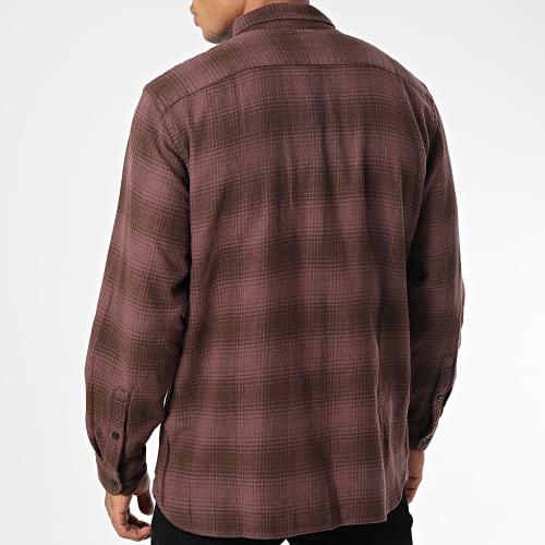 Chemise Manches Longues A Carreaux 19573 Prune Marron