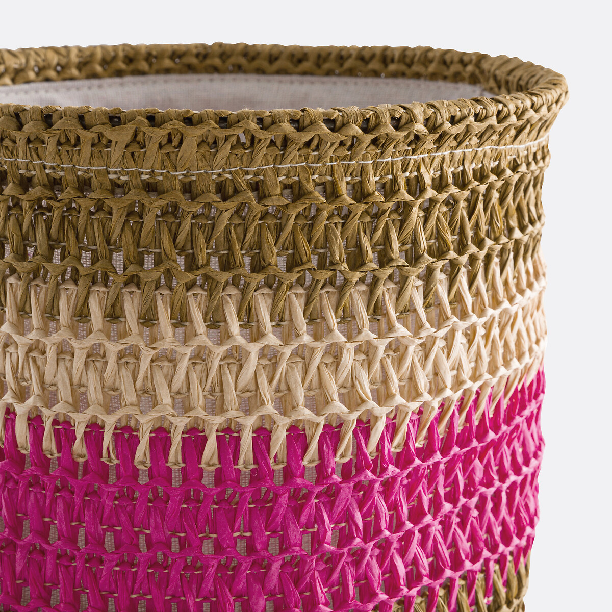 LA REDOUTE INTERIEURS<br>Conjunto de 3 cestos de papel de crochê, Kablys