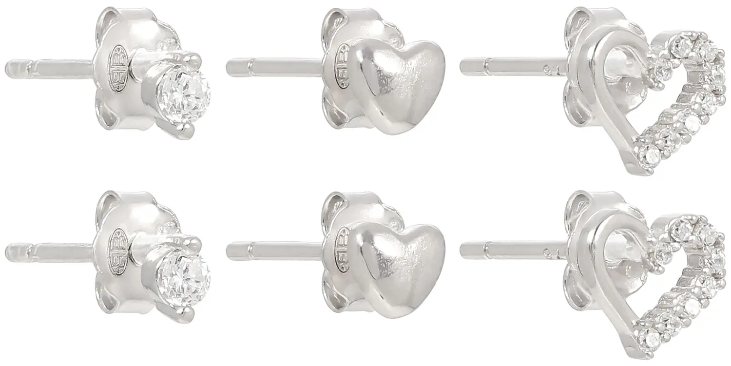 Ohrstecker-Set - Heart Trio