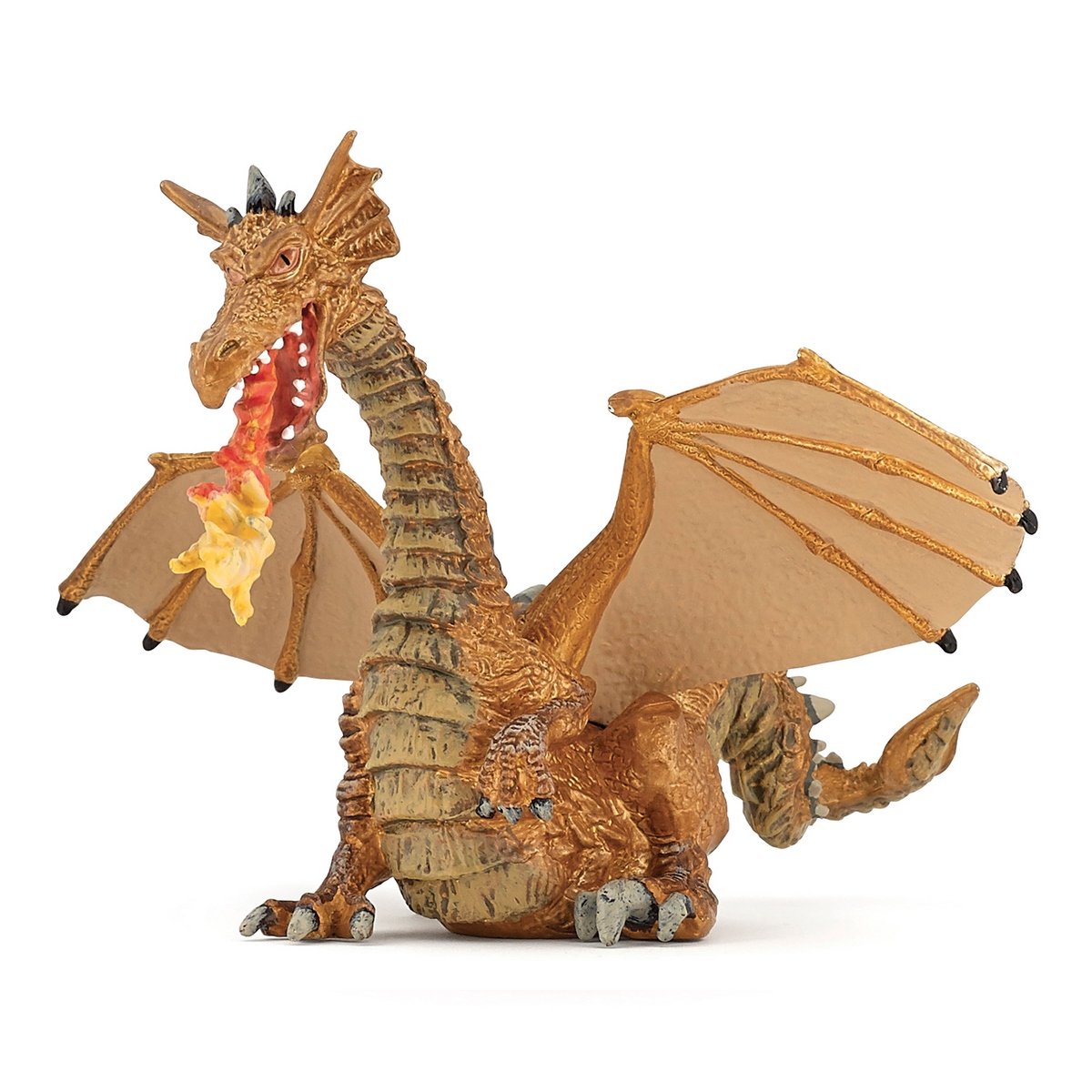 Figurine Dragon or avec flamme