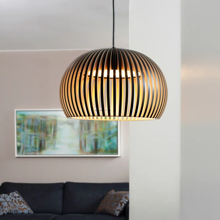 Secto - Atto 5000 LED-Pendelleuchte, Ø 34 x H 21 cm, Walnuss