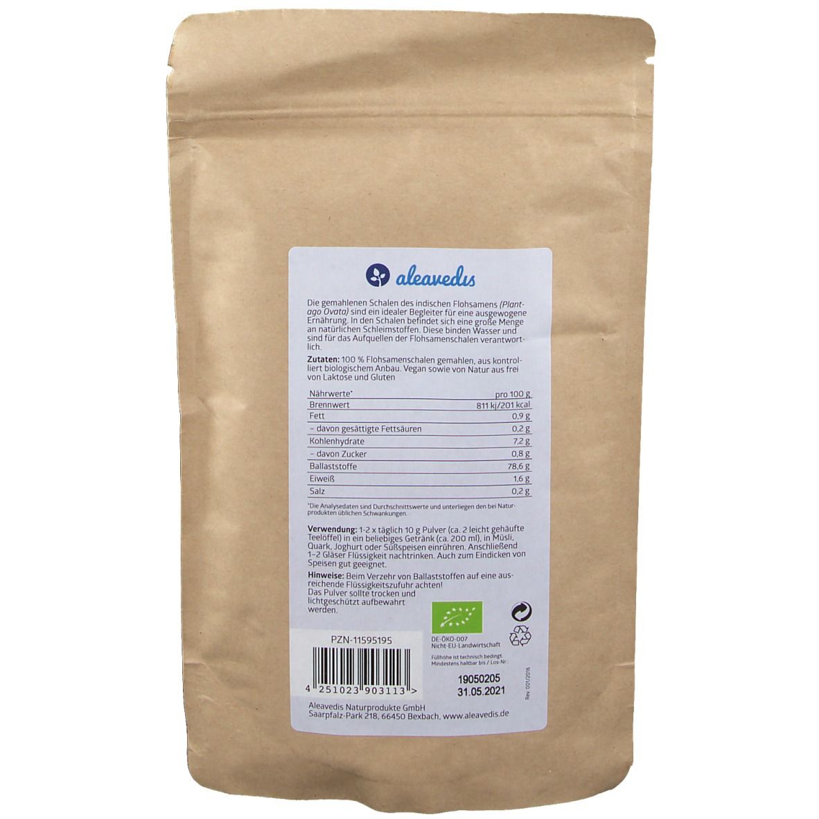 aleavedis® Flohsamen Bio
