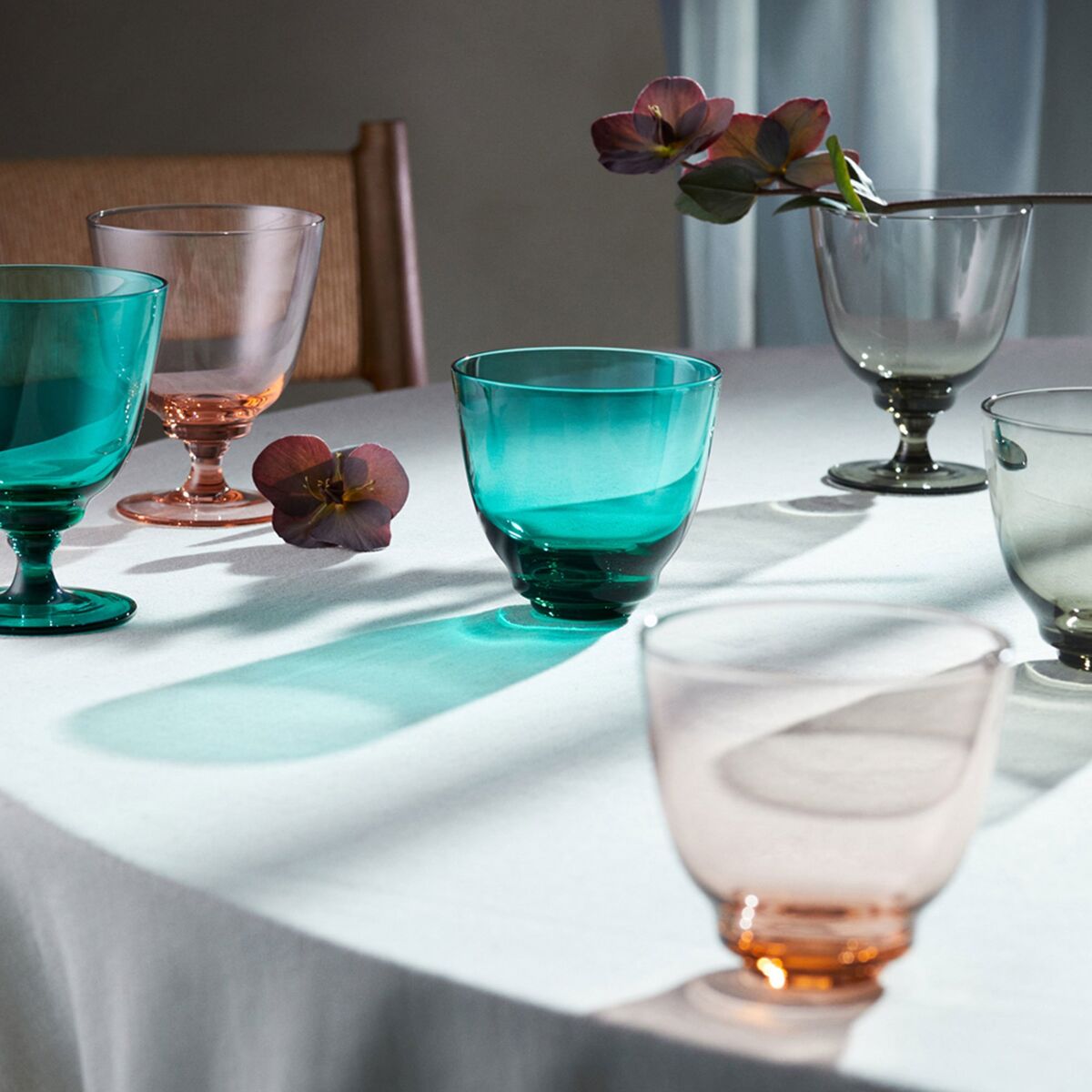Flow vannglass med stett 35 cl, champagne