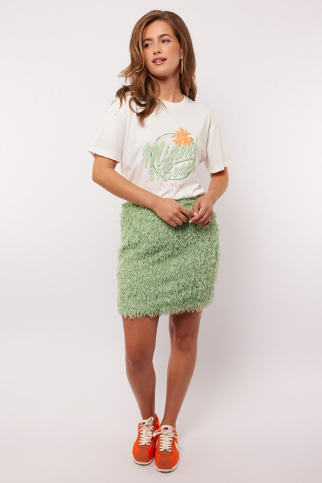 Fluresk witte dames t-shirt