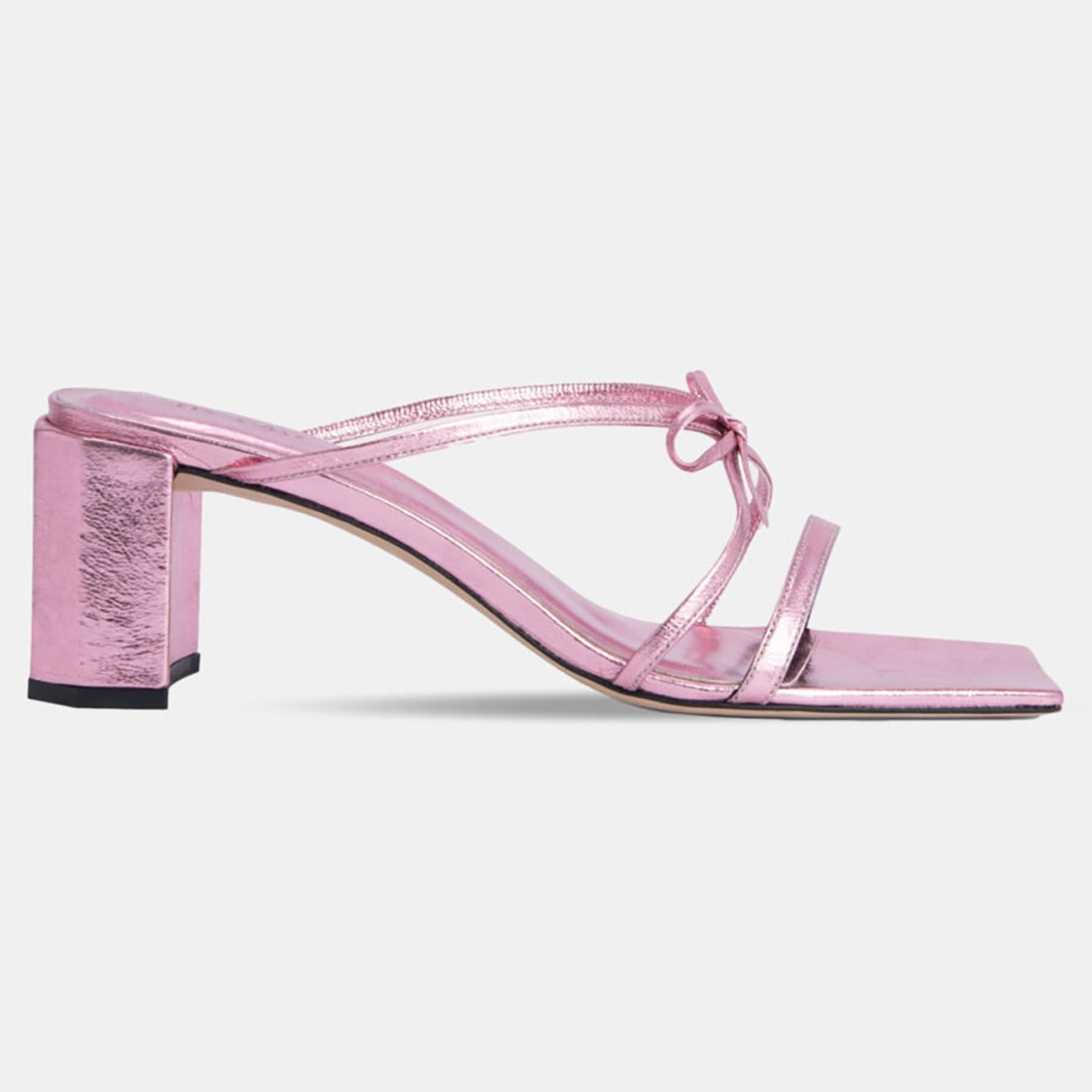 By Far Mules en Cuir d'Agneau June roses - Talon 6 cm