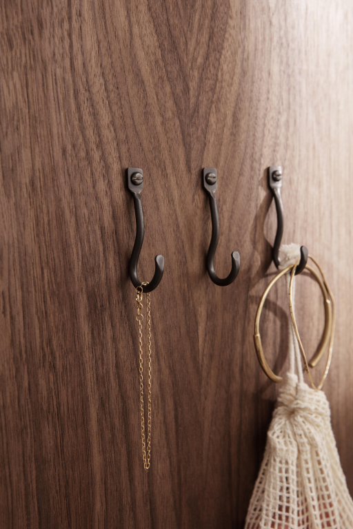 Ferm Living Curvature haak set van 3 messing