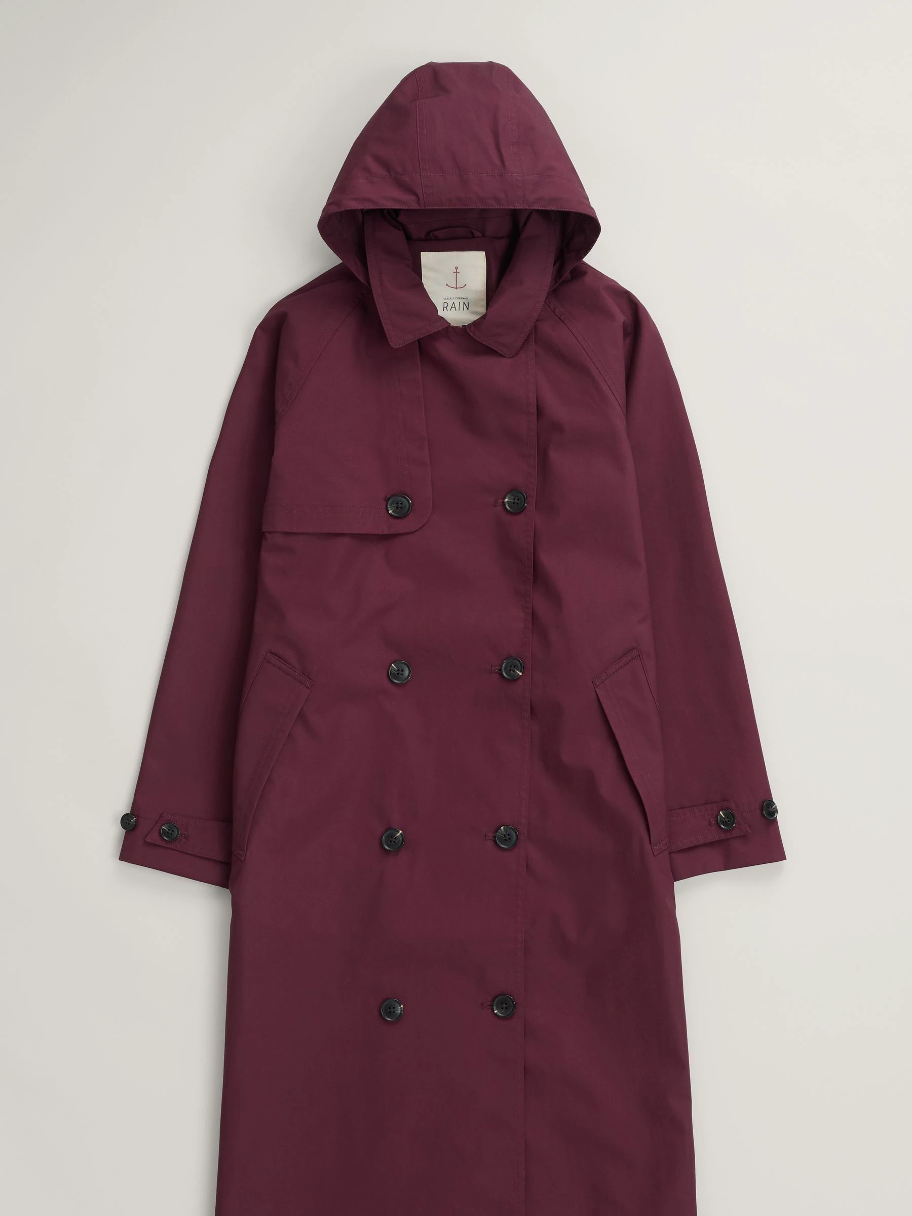 Paars - Seasalt Cornwall - Penweathers - Waterdichte trenchcoat