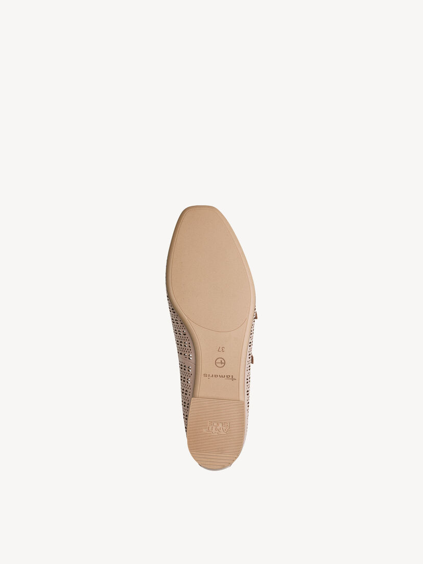 Leren Ballerina - beige