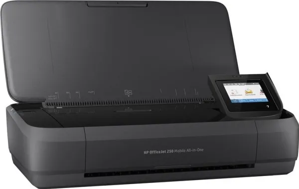 HP Officejet 250 Mobile All-in-One - Multifunktionsprinter - farve - blækprinter - Legal (216 x 356 mm) (original) - A4/Legal (medie) - op til 8 spm (kopiering) - op til 10 spm (udskriver) - 50 ark - USB 2.0, USB vært, Wi-Fi