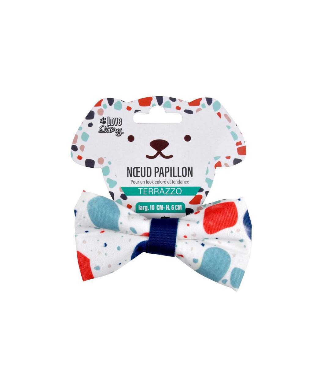 Paris Prix - Nœud Papillon Pour Collier terrazzo 10cm Multicolore