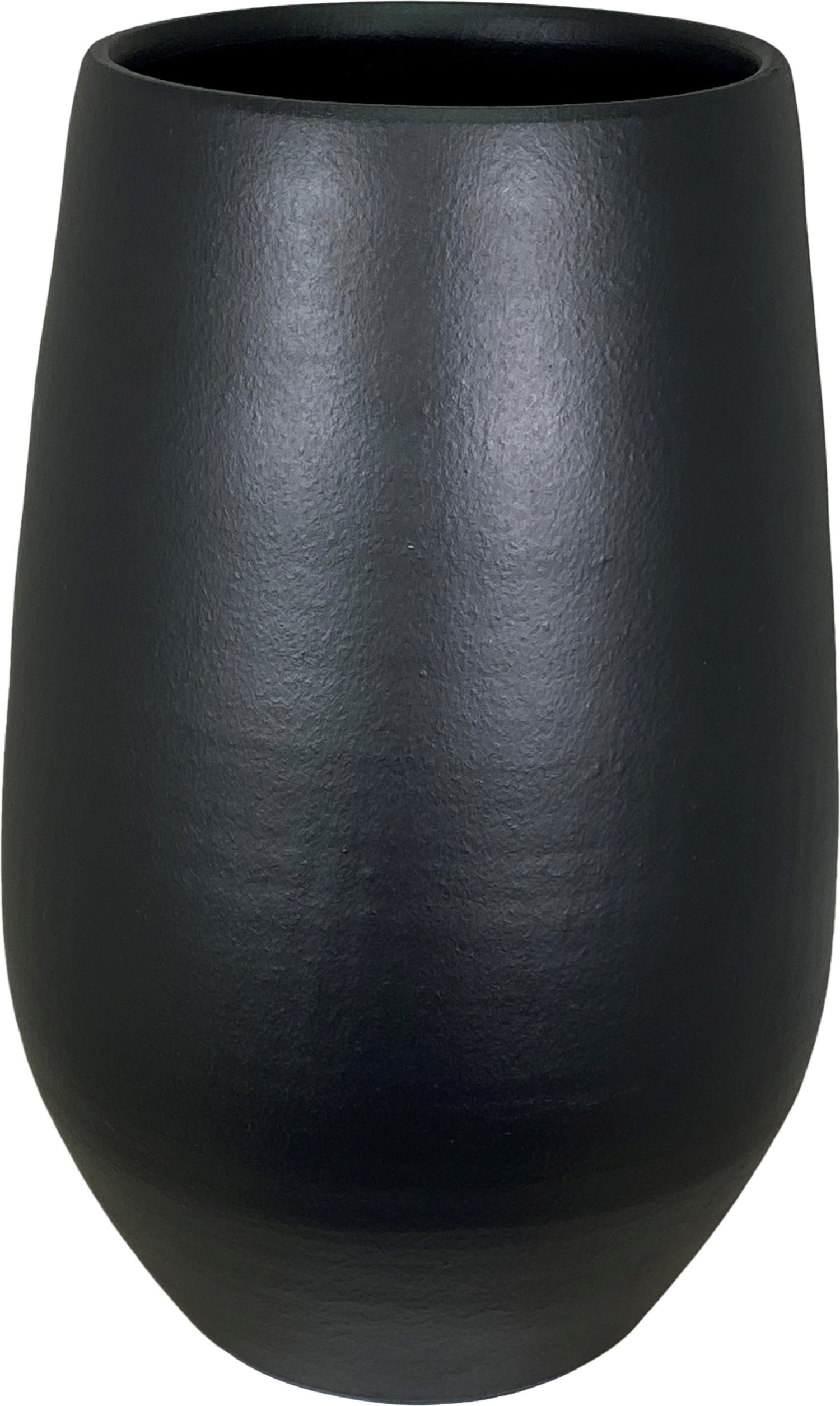 HS bloempot Petra zwart D 33 H 70 cm