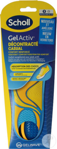 Scholl Gelactiv Semelles Casual S Pt 35,5-40,5 1 Paire