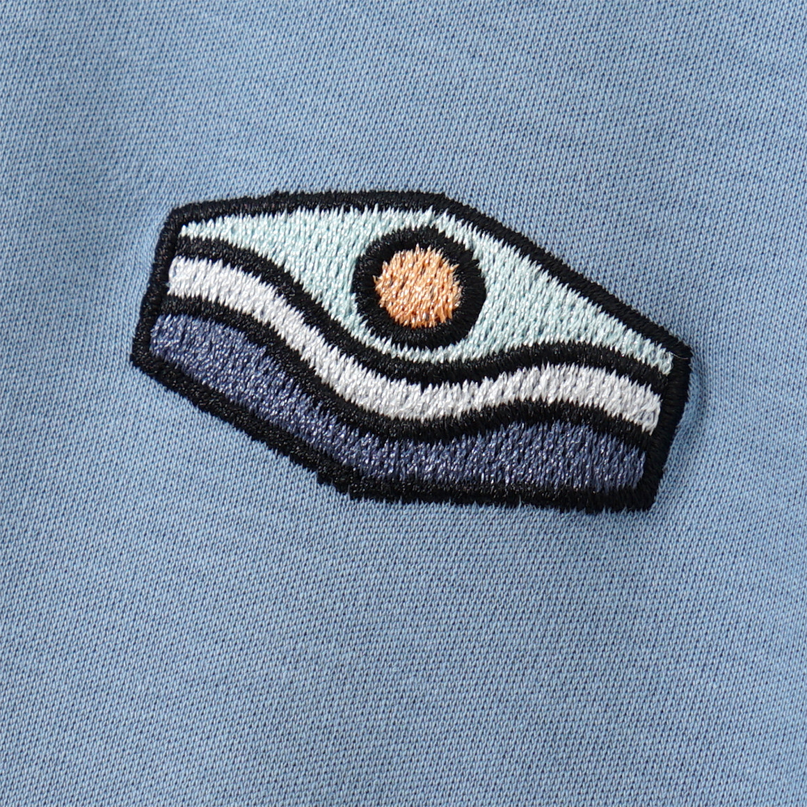 Yigga Jungen T-Shirt mit kleiner Stickerei blau