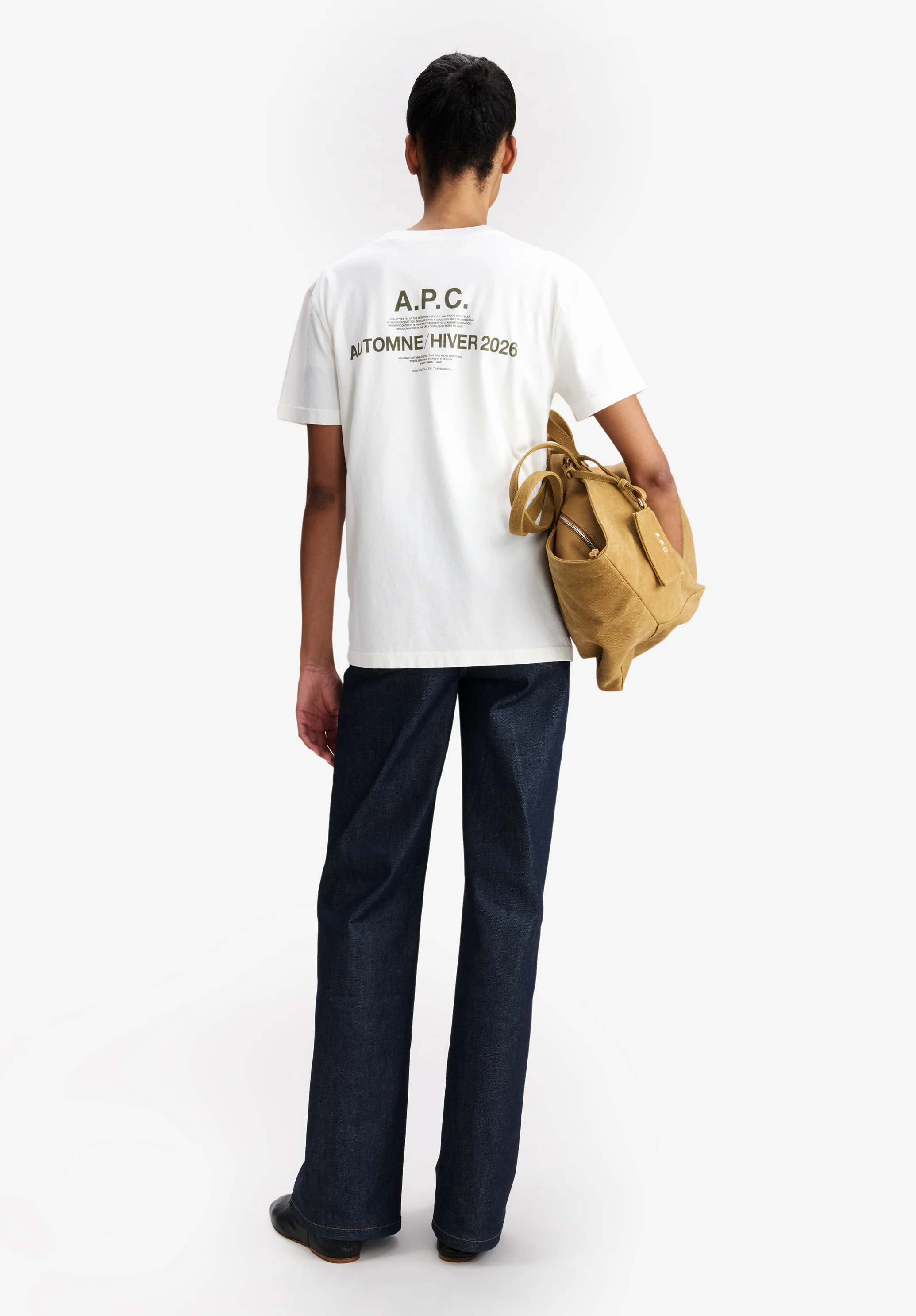 T-Shirt blanc cassé A.P.C. Automne 26 - Blanc casse