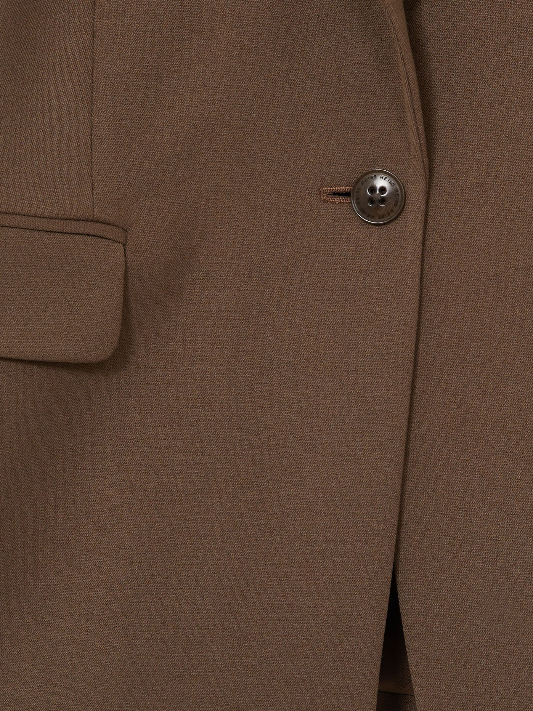 Mink neutraal - Reiss Gabi maatsnit-kostuumblazer met enkele knoopsluiting