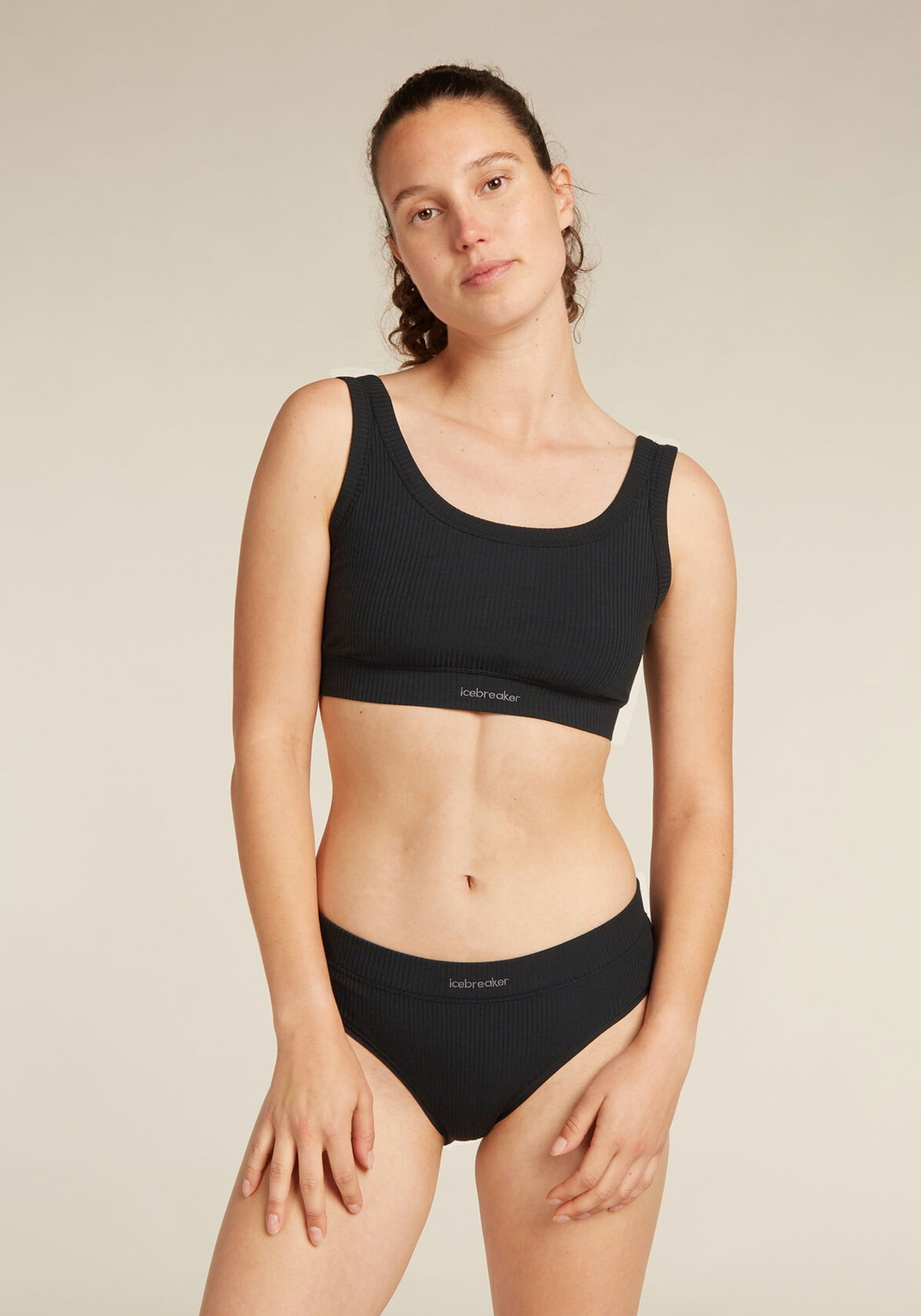 Icebreaker Hipster Mer Rib Lotus Black