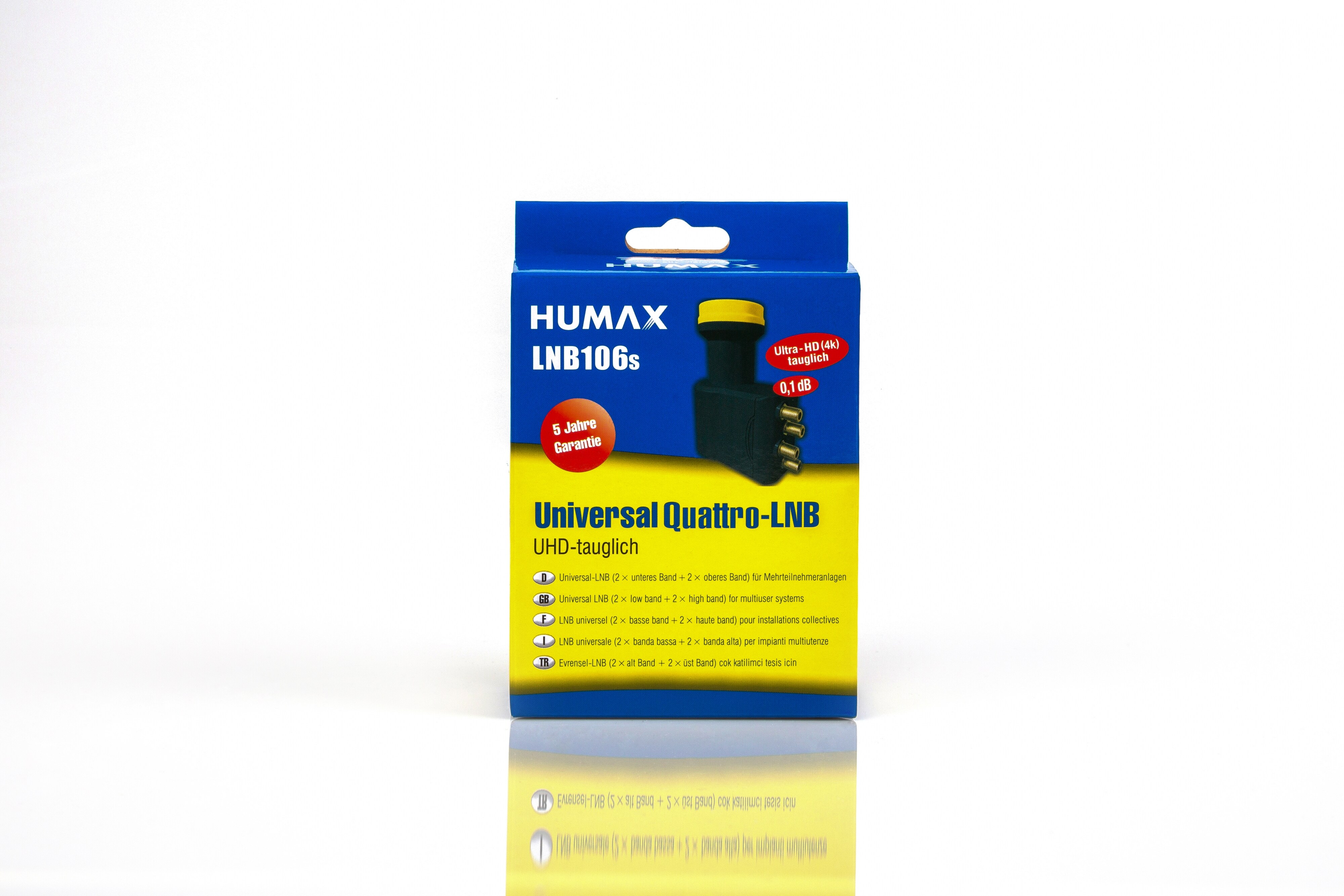 Humax Quattro Universal LNB für Multischalter Wetterschutz, LTE-Filter