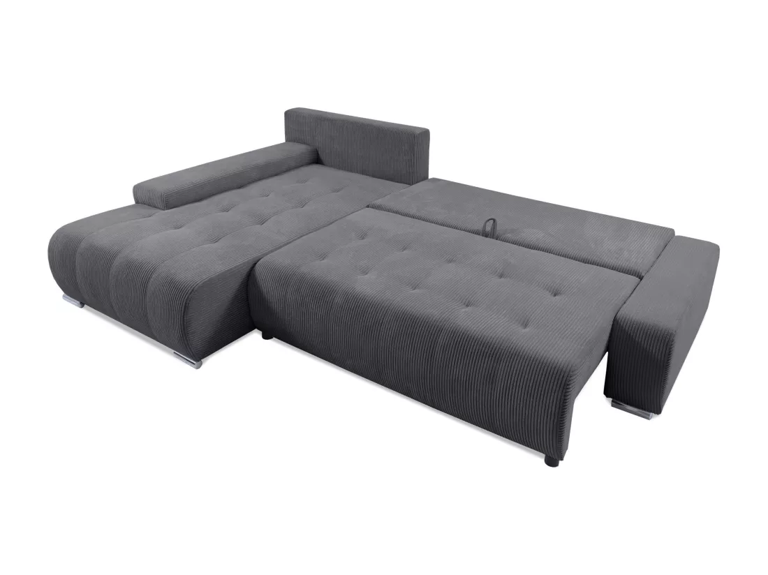 CANAPÉ D'ANGLE avec coffre de rangement Tragel L, gris foncé