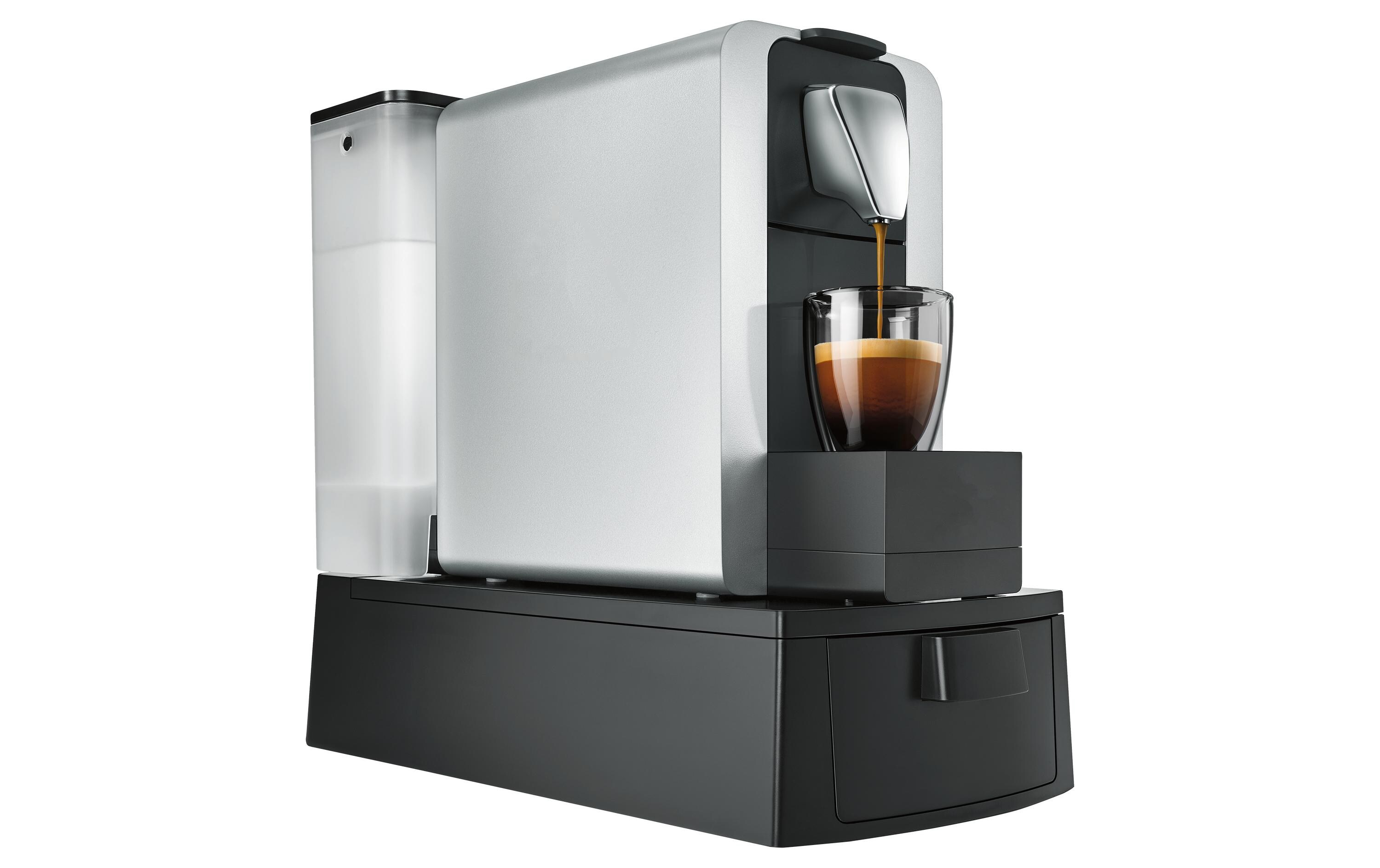 Kapselmaschine Compact Pro XL Schwarz/Silber<br>Kaffeemaschine für die Verwendung mit Kapseln des Delizio-Systems